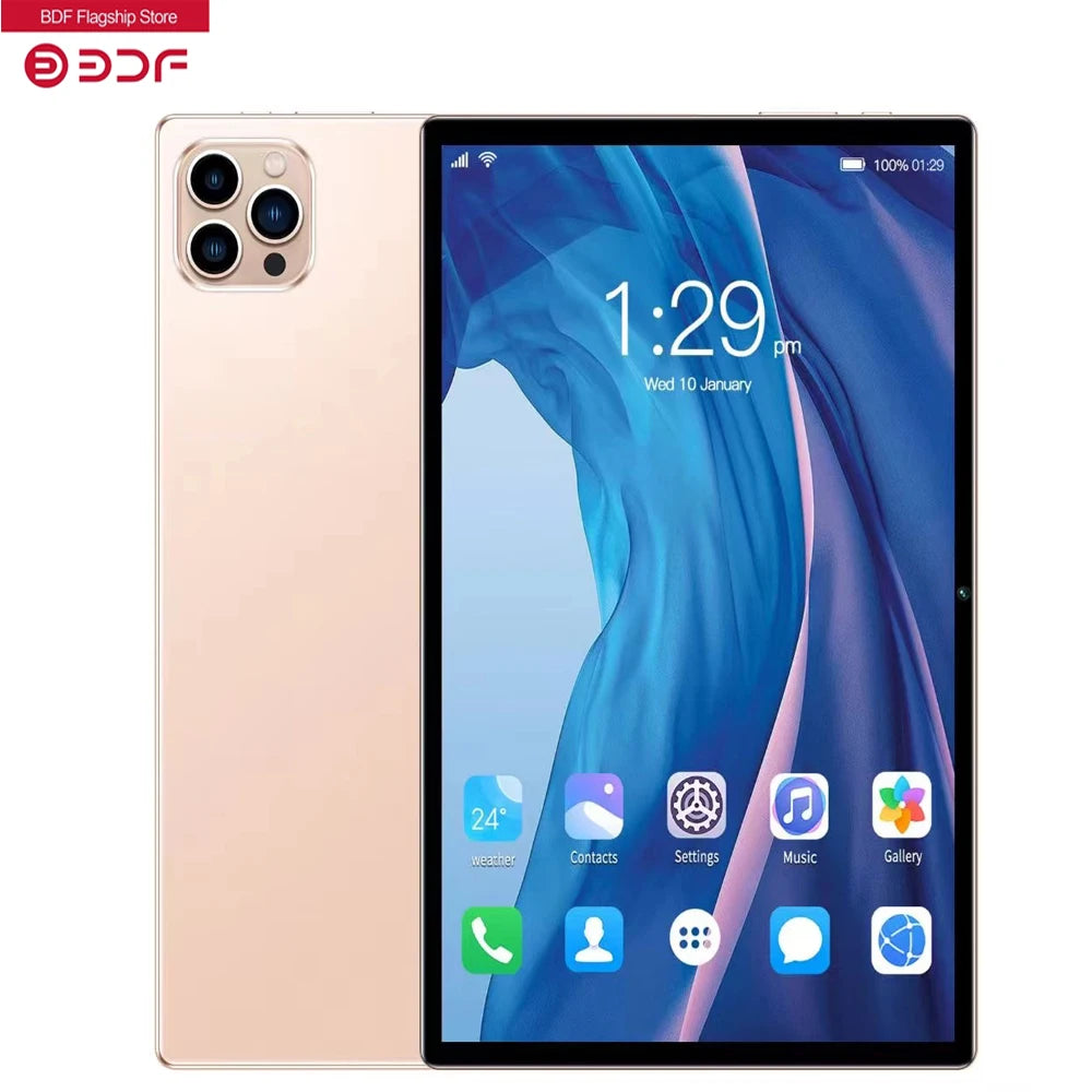 P37 10.1 Inch 8GB RAM 64GB ROM Android 13 Support 4G GSM Internet WiFi Internet BT Global Version Tablet PC