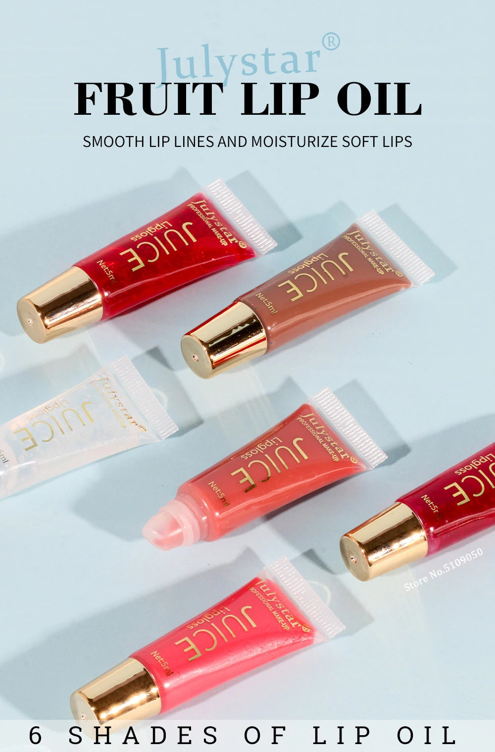 Glitter Plumping Lip Gloss Jelly Strawberry Moisturizer Fruit Lip Oil Transparent Fullness Lip Tint Gel Soft Tube Makeup LipCare