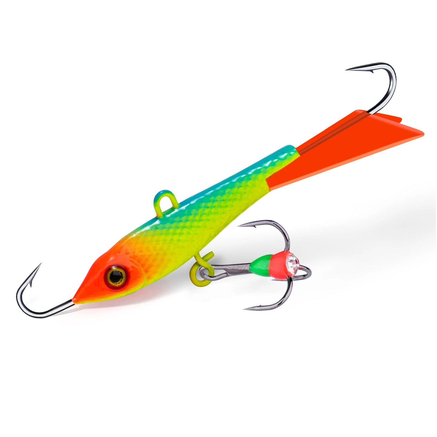 Goture 40mm 12g Winter Ice Fishing Lure Balancer 3D Eyes Jig Bait Artificial Hard Lure Jigging Balanced Fishing Bait Wobbler Set