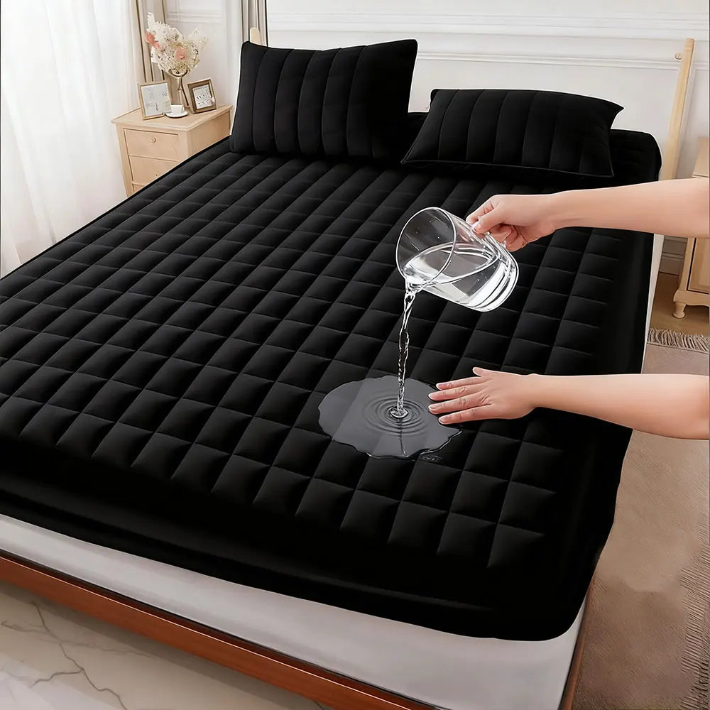 1pc Soft And Comfortable 100% Waterproof Mattress Protector, All-Season Cooling Breathable Noiseless Mattress Pad Cover, Thicken