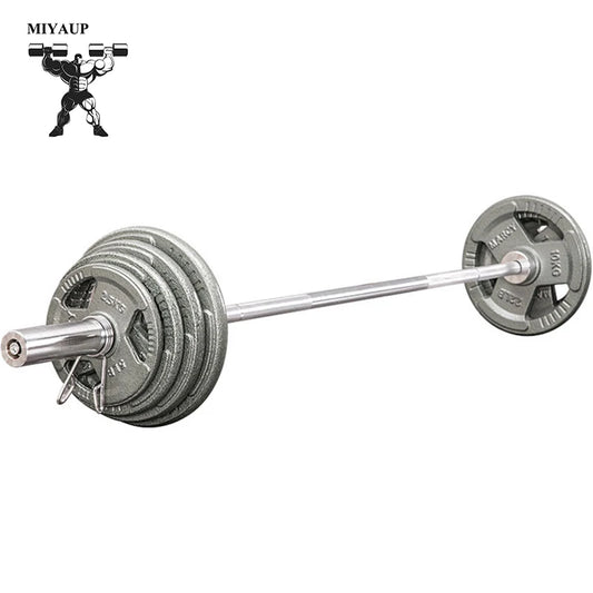 MIYAUP 100kg Total Athlete Weightlifting Training Barbell Various Specifications Weight Plates