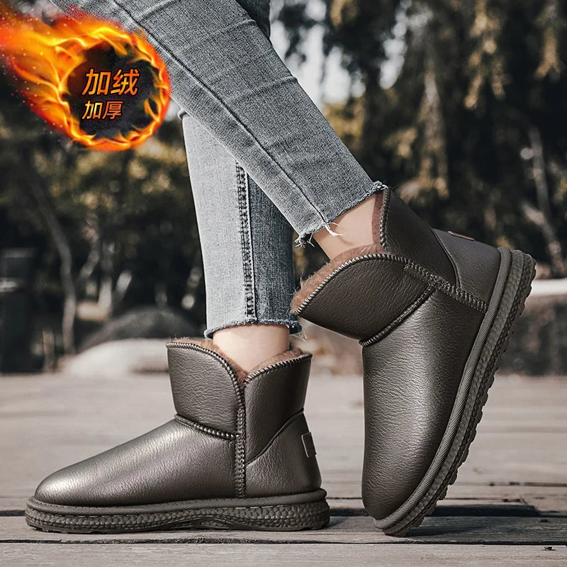 Casual Sneaker Loafers Ankle Boots Sports and Leisure Boots Winter Men Platform Sports Shoes Snow Boots Round Toe Non-slip  New