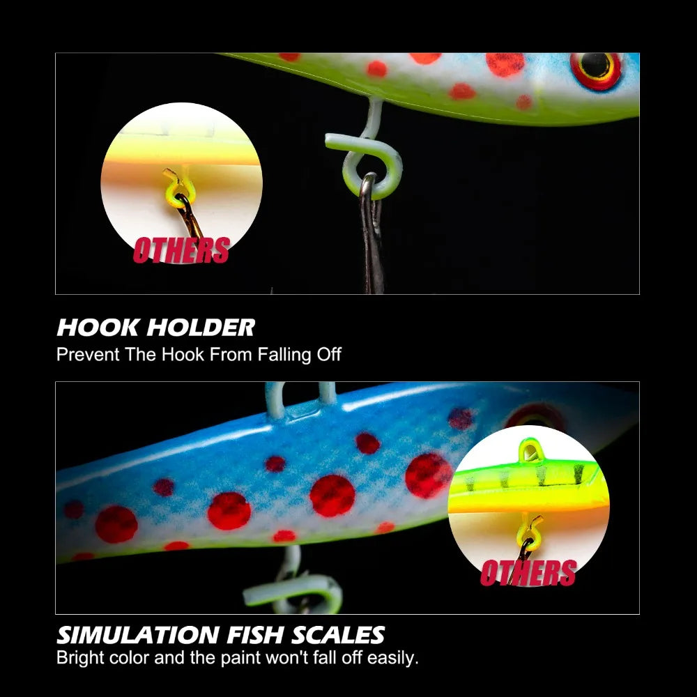 Goture 40mm 12g Winter Ice Fishing Lure Balancer 3D Eyes Jig Bait Artificial Hard Lure Jigging Balanced Fishing Bait Wobbler Set