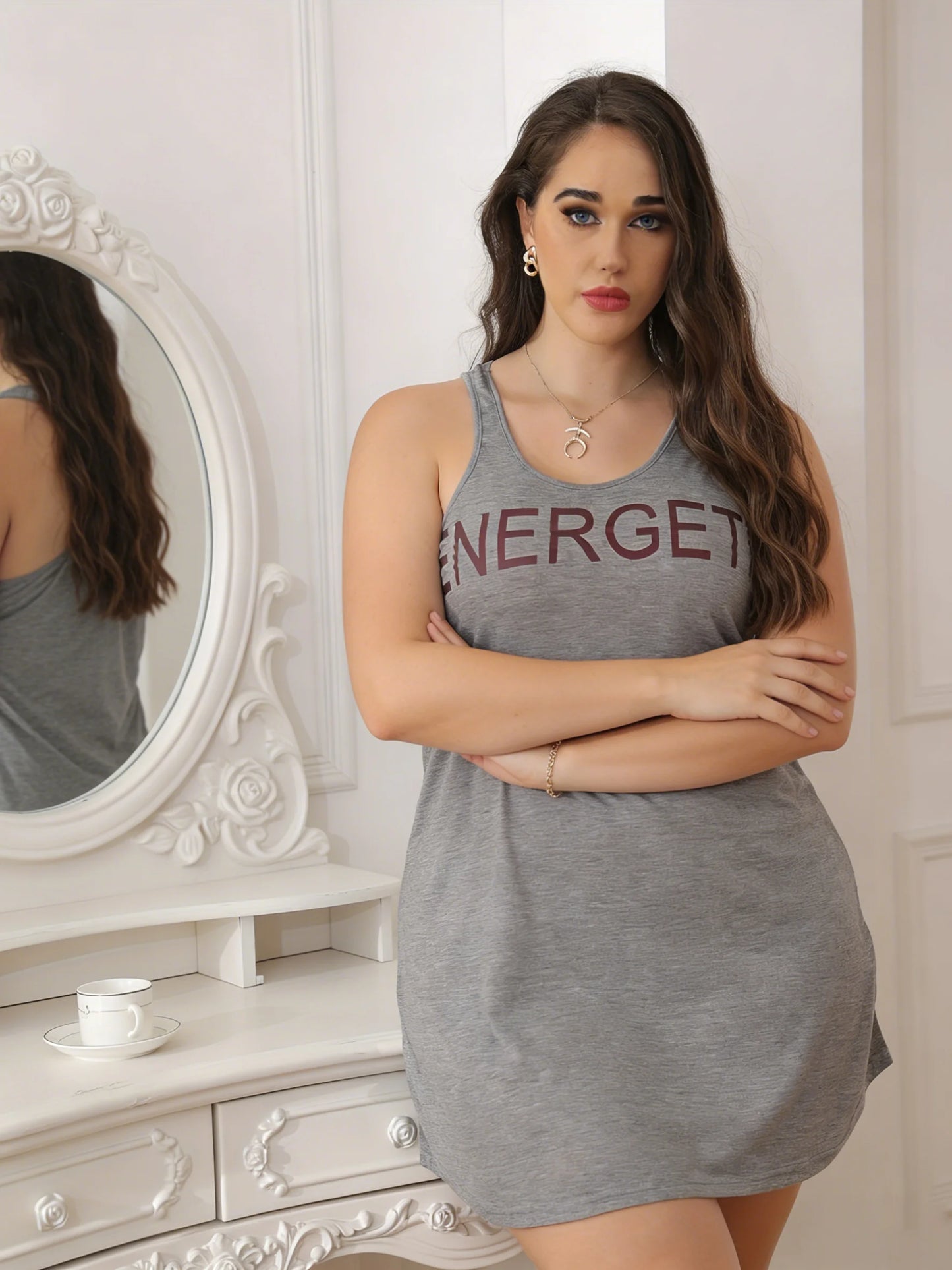 Plus Size Women's Tank Nightgown