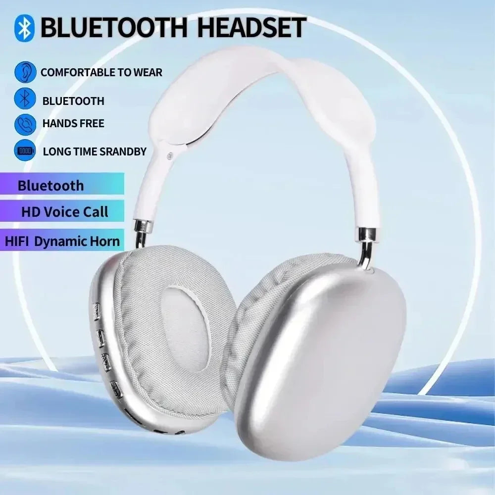 Head Mounted Bass Earphones Wireless Bluetooth Earphones Sports Headset Game with Charging Touch Control Earbuds for Music