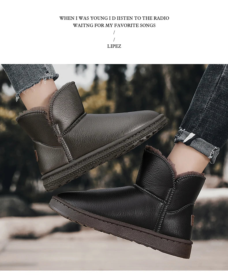 Casual Sneaker Loafers Ankle Boots Sports and Leisure Boots Winter Men Platform Sports Shoes Snow Boots Round Toe Non-slip  New