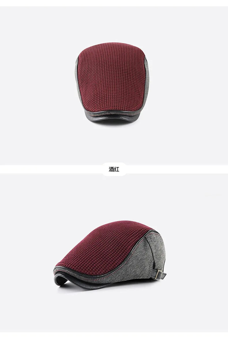 Men Knitted Beret Hat Women Adjustable Newsboy Hats Dad Cabbie Gatsby Cap Driving Flat Ivy Caps