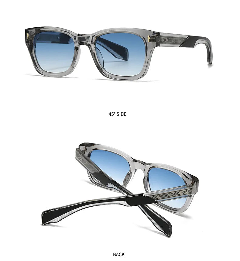 Hot Sale New Polarized Sunglasses Male Fashion Black Travelling UV400 Shades Men Women Classic Square High Quality Rivet Glasses