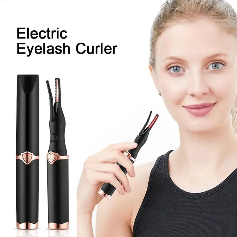 Portable Heated Eyelashes Curling Tool, Natural Fake Eye Lash, Beauty Supplies, USB, 3 Temperature Mode