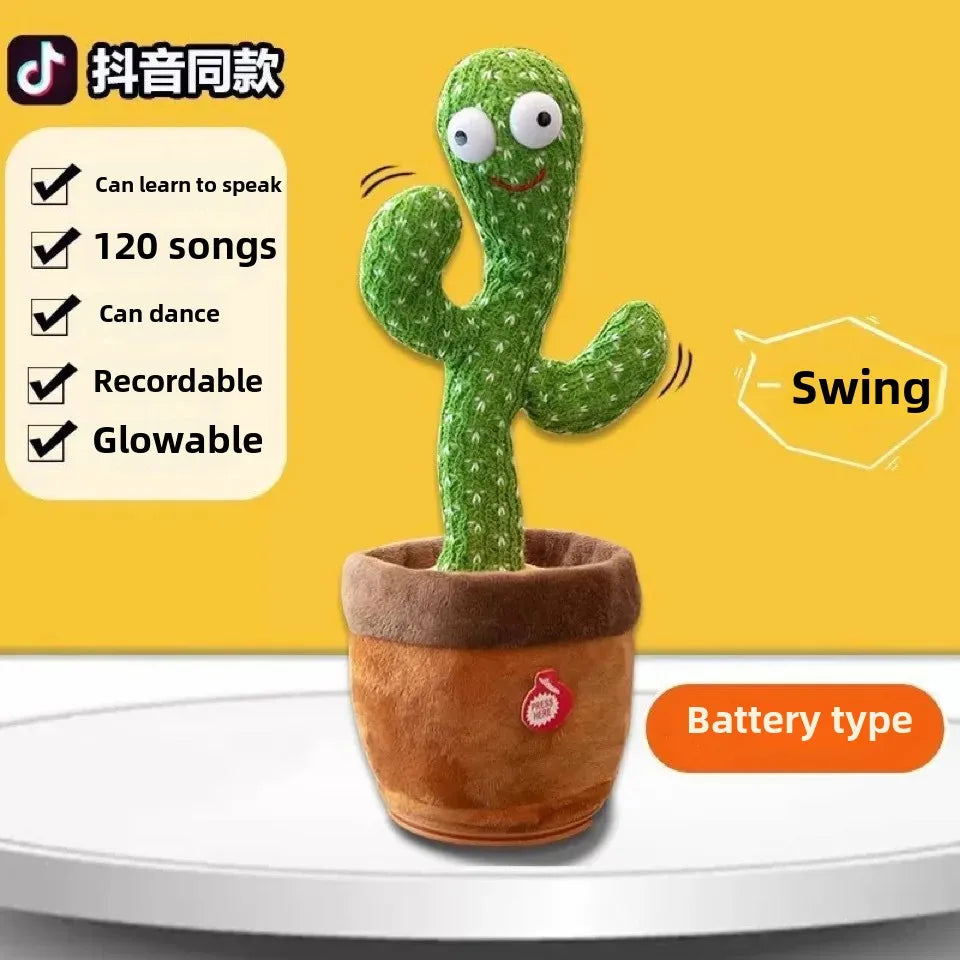 Magic Twist Talking Cactus Toy Dancing Cactus Swing Singing