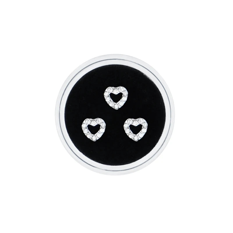 3pcs/Box Dental Tooth Gems Teeth Crystal Ornament Metal Tooth Gems Various Shape Beauty Oral Decorations
