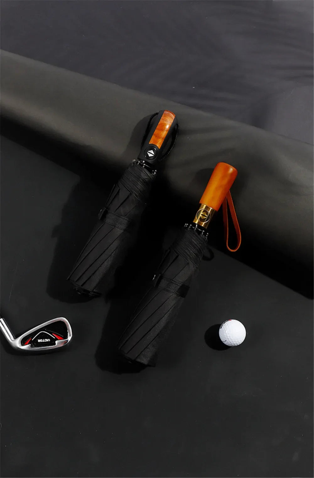 British Style Automatic Umbrella with Wood Handle Business Windproof Large Umbrellas Women 3 Fold Quality Male Parasol Men Gifts