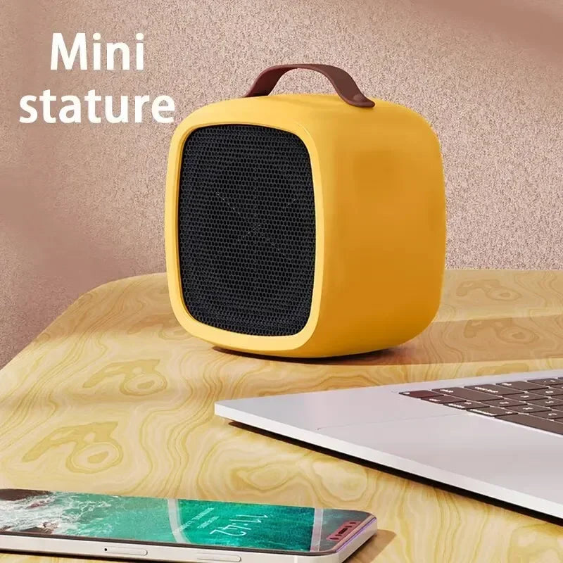 Home mini multifunctional air heater, USB silent powerful small square heater, fast heating fan, office desktop electric heater.