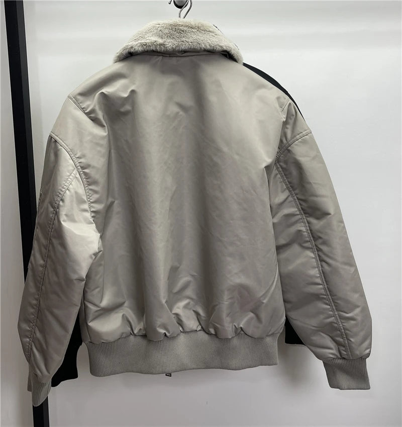 8281/657 Winter fur  collar for men's thick cottont jacket 8281657 winter jacket  coats