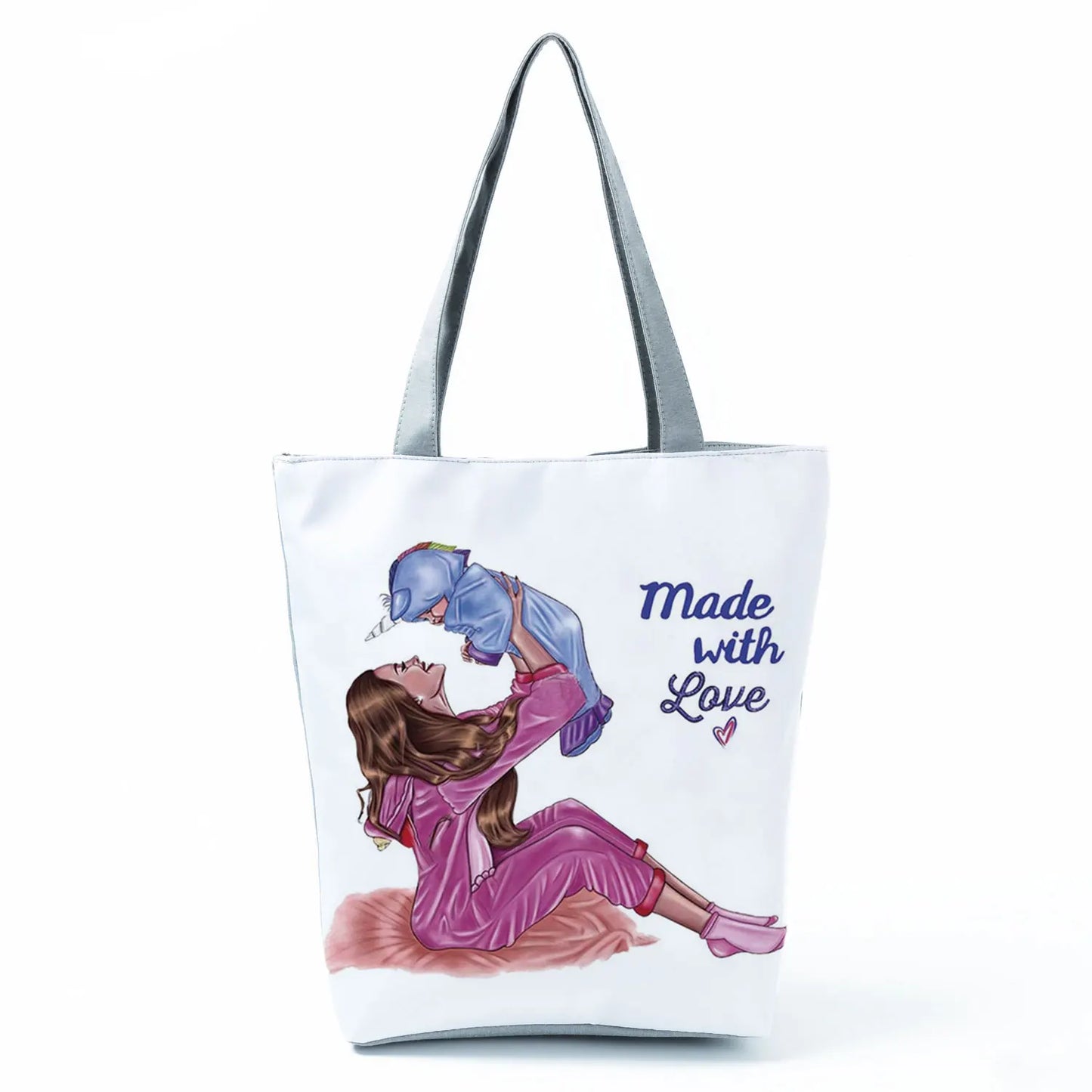 Golden Afro Woman Printed Handbags Pretty Fashion Shoulder Bag Eco Portable Shopping Bag High Capacity Beach Bag Practical Tote