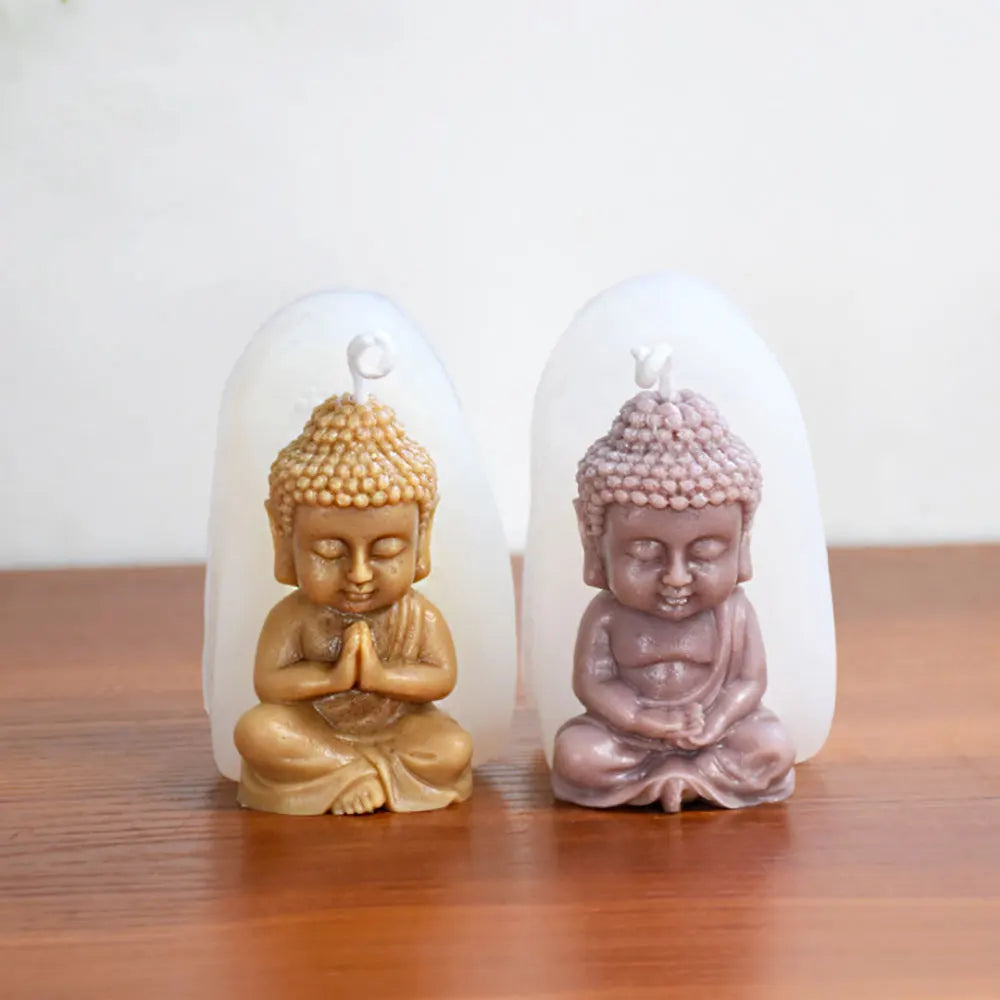 For fun 3d Buddha Silicone Candle Mold Church Buddha Incense Candle Plaster Decoration Mold DIY Church Candle Home Decor