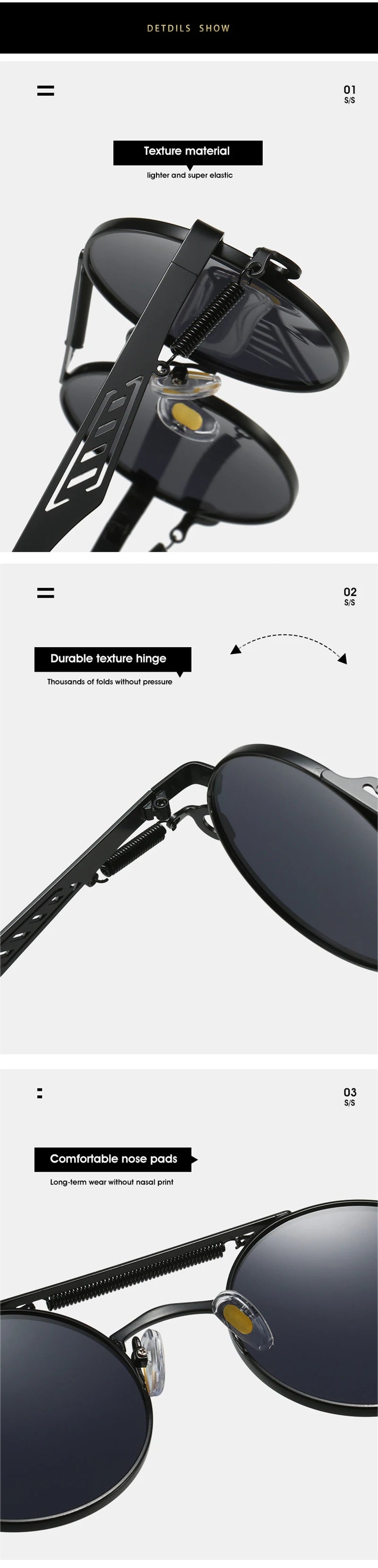 SHAUNA Retro Metal Double Bridges Round Sunglasses Women Fashion Gradient Mirror Eyewear Men Trending Punk Spring Sun Glasses