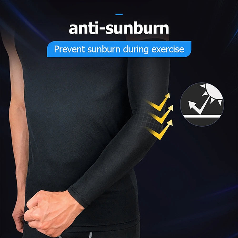 BraceTop 1 PC Sport Arm Compression Sleeve Basketball Cycling Arm Warmer Fitness Running UV Protection Volleyball Sunscreen Band