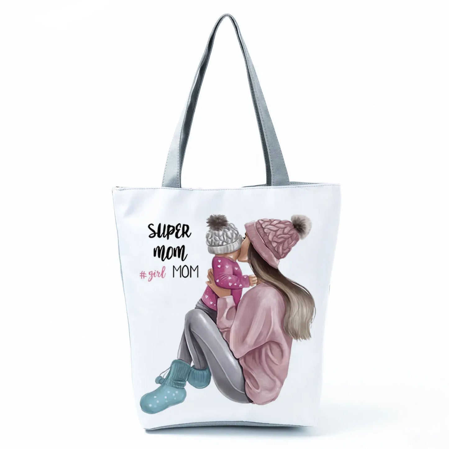 Golden Afro Woman Printed Handbags Pretty Fashion Shoulder Bag Eco Portable Shopping Bag High Capacity Beach Bag Practical Tote