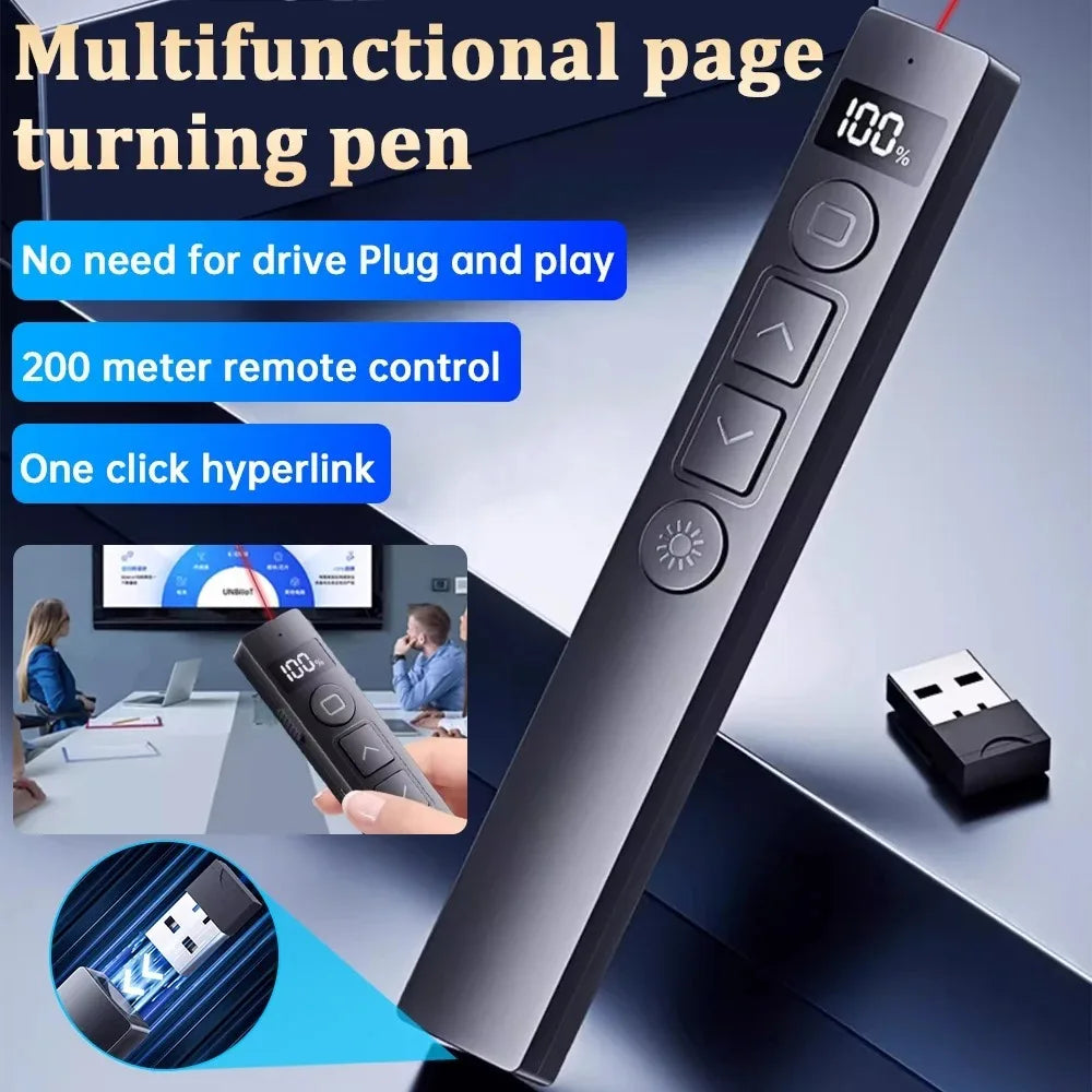 New USB Presentation Clicker ABS 3A Powerpoint Pen Portable Durable Slide Advancer Pen