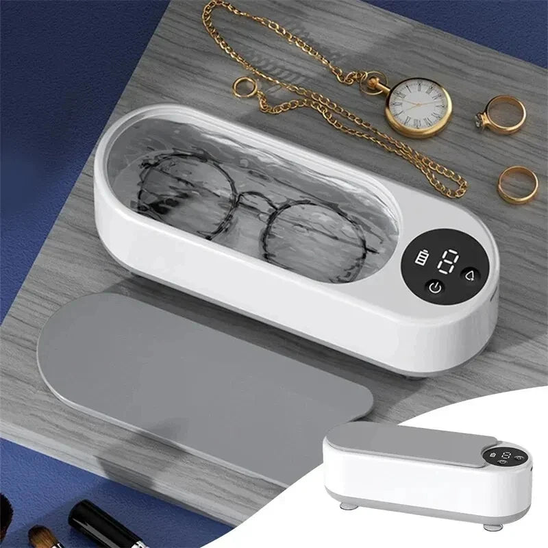 1pc High-frequency Ultrasonic Glasses Cleaner Machine - Wireless Control, Multi-purpose Cleaning For Eyewear And Accessories New