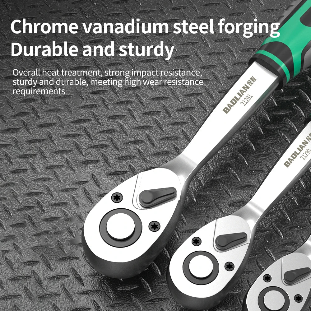 72 Tooth Ratcheting Wrench Set 1/4 3/8 1/2 Inch Auto Quick Repair Wrench Labour-Saving Ratchet Wrench Set Hand Tools