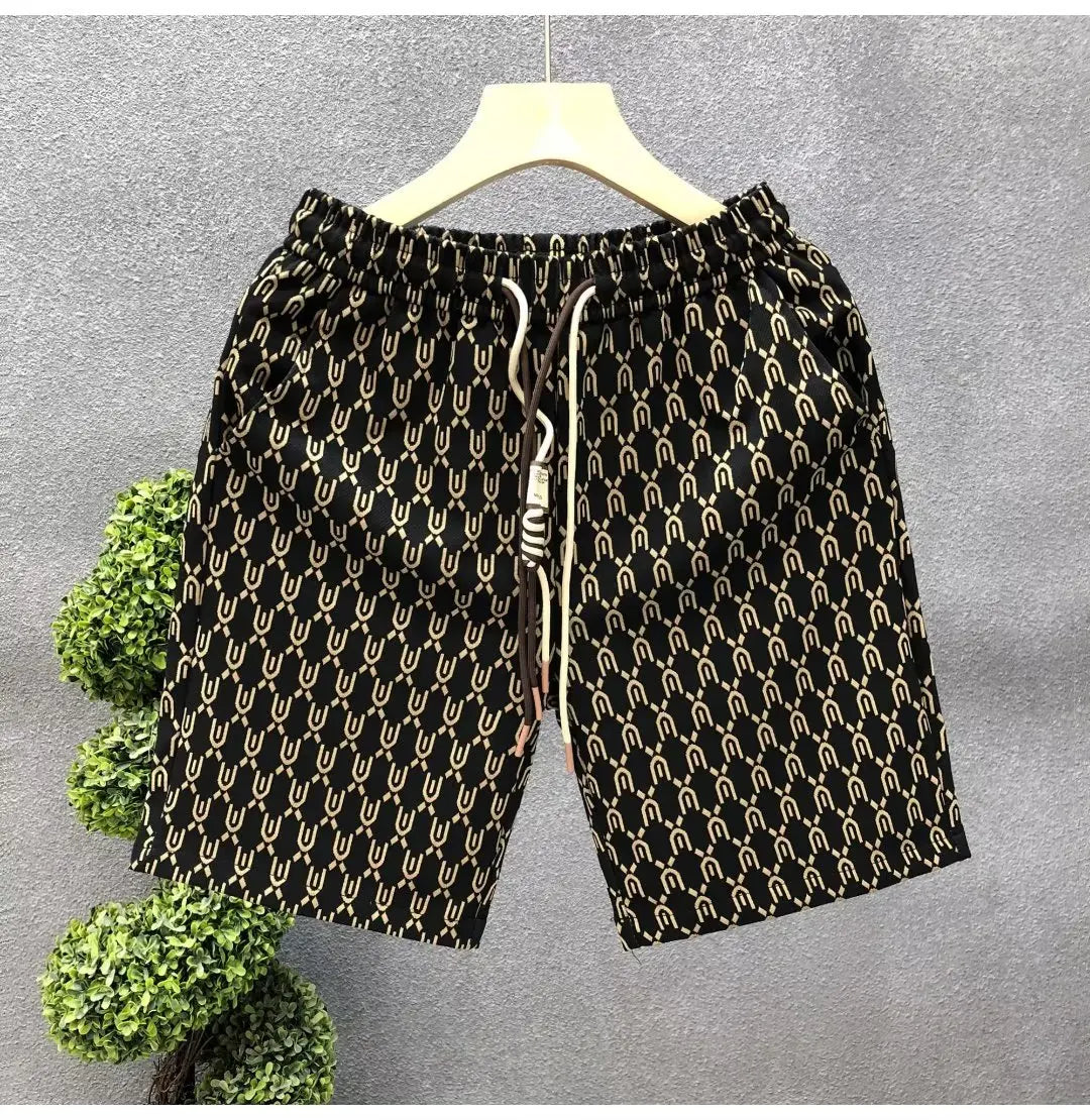 High Quality Men's Shorts Summer American Gym Shorts Fashion Green Short Pants Harajuku High Street Men's Clothing Streetwear