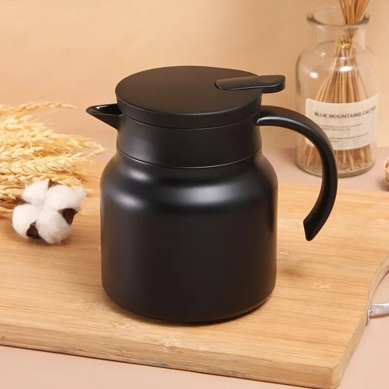 800ml Stewing Teapot Stainless Steel Leak-Proof Thermal Insulation Teapot with Detachable Tea Filter Milk Coffee Thermos Jugs