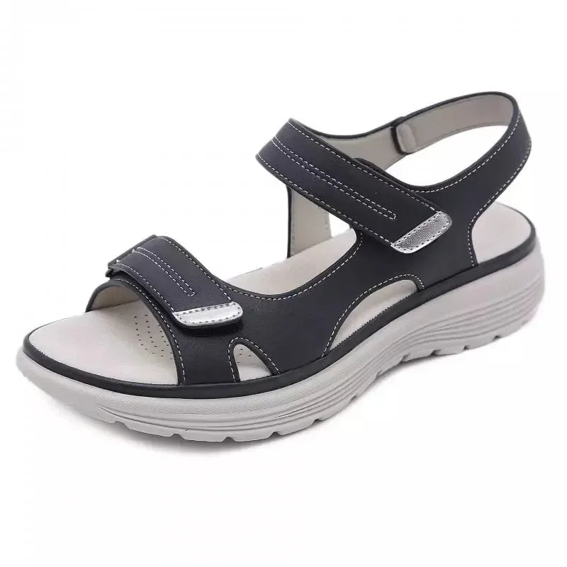 HOVINGE  Shoes Women Comfortable Sandals Ladies Slip-on Wedge Sandals Sports Beach Walk Shoes Summer Fashion Casual Shoes