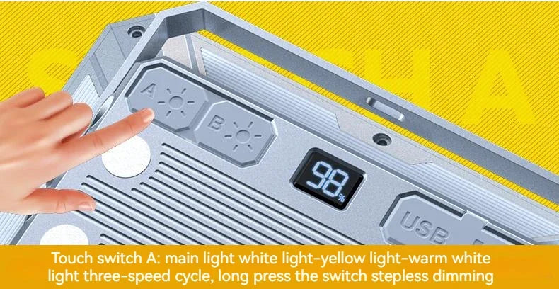 Camping Tent Light LED Rechargeable Searchlight High Power Outdoor Emergency Lighting Waterproof Portable Hanging Night Lamps