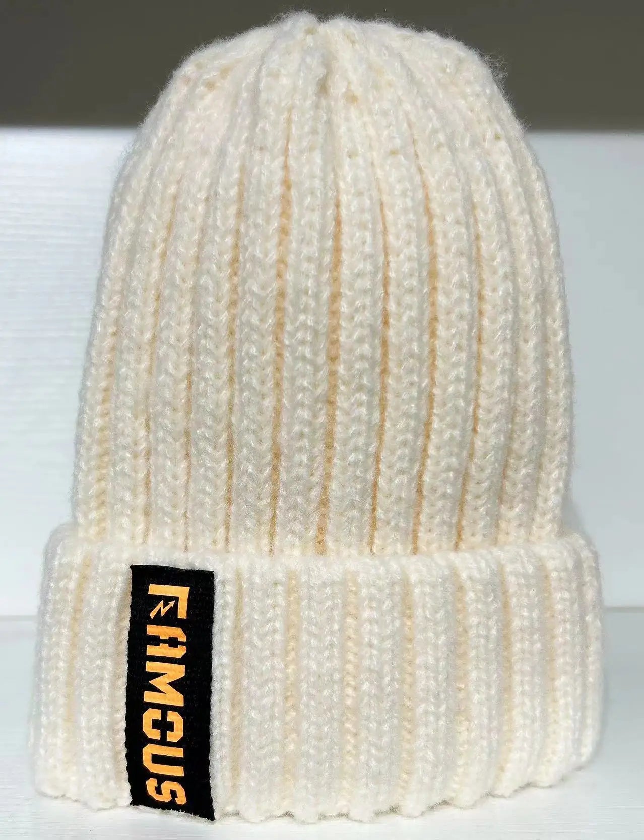 Winter hat, men's and women's versatile fashion long label woolen hat, warm ear protection, toe cover, knitted hat