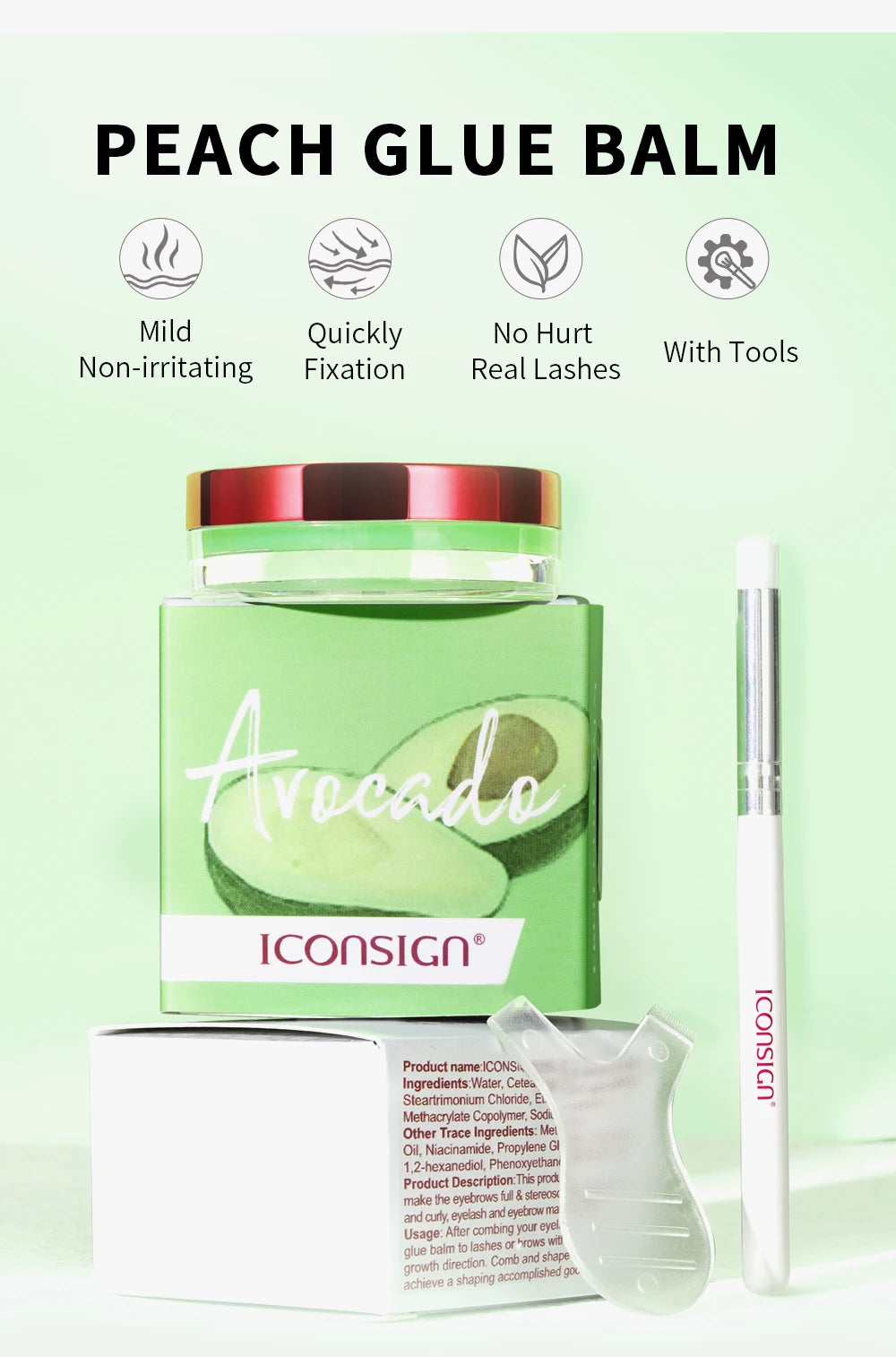 ICONSIGN Lash Glue Balm For Lash Lifting Fast Fixing Shape Eyelash Brow Lashes Lift Waterproof Wax Beauty Makeup Tools