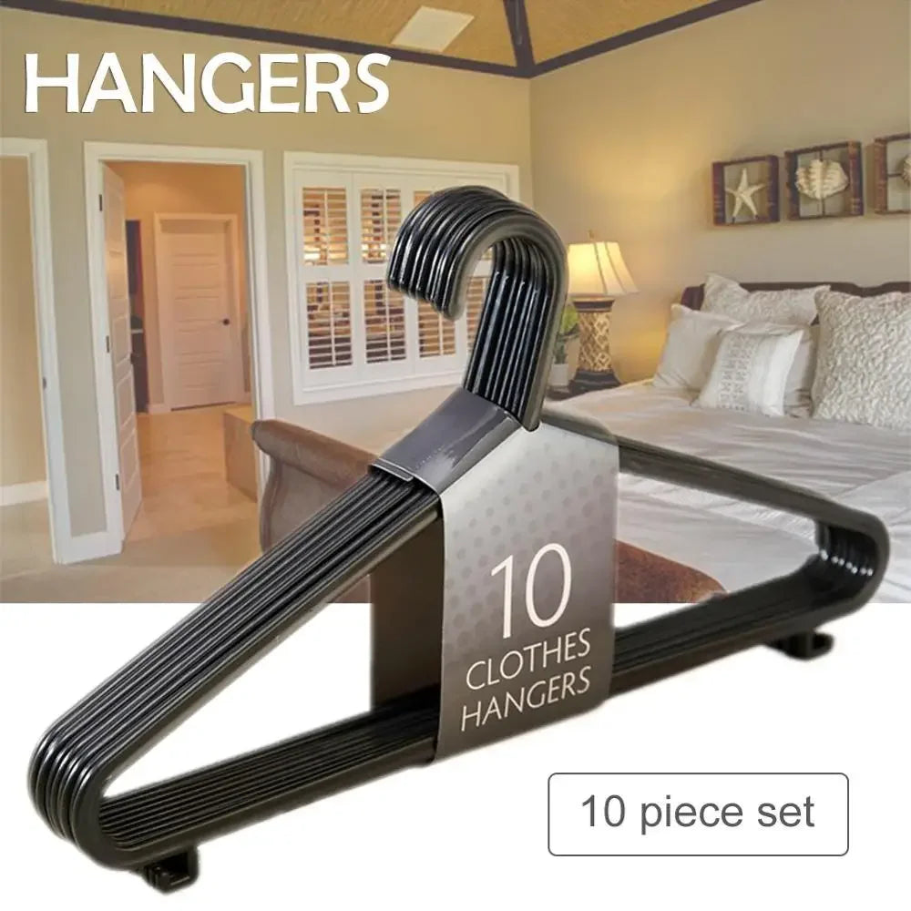 New 10pcs/set Multifunctional Black Wardrobe Hangers for Clothes Rack Multi-function Closet Wardrobe for Clothes Coat Dry Rack