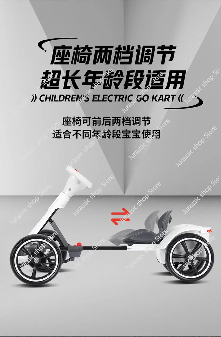 Children's Electric Kart Free Installation Can Sit Electric Car Children Charging Remote Control Folding Stroller