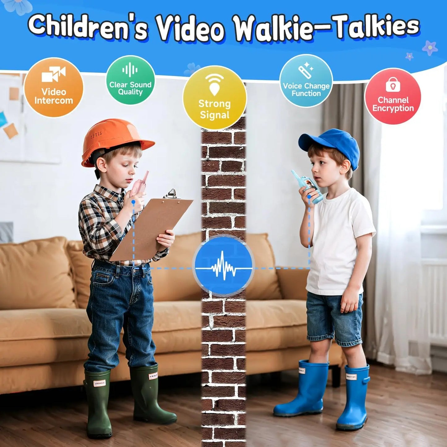 NEW Airiton Kids Video Walkie Talkie Long Range No Internet Connection With Camera Toys For Home Outdoor Christmas Gifts For Kid
