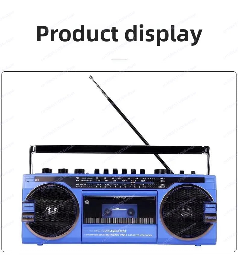 High Quality Portable Cassette Recorder Player  Music Play Walkman Retro Tape Drive AM/FM/SW Radio Bluetooth Speakers