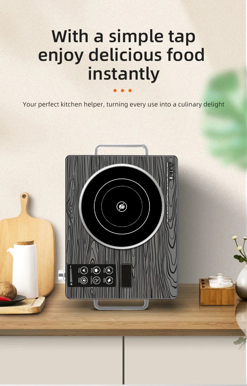 2200W Electric Ceramic Stove Cooktop Tea Maker Electric Hot Plate Heater Stove Heating Furnace Tea Stove Home Water Boiler 220V