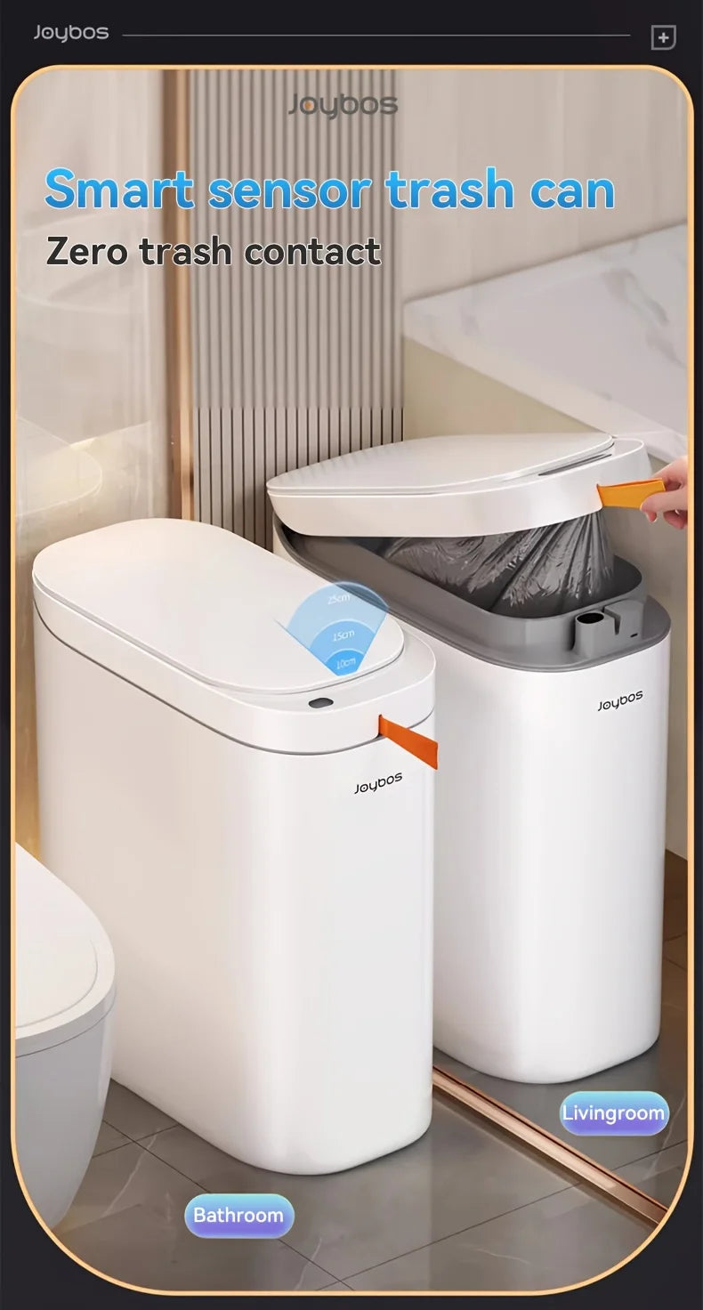 Smart Sensor Trash Can JOYBOS Rechargeable Auto Adsorption Bag Garbage Can For Toilet Living Room Kitchen Household Items