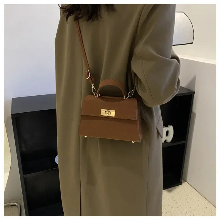 Women's Plaid Crossbody Bag PU Leather - Lightweight Shoulder Purse for Office, Commute & Travel 크로스백