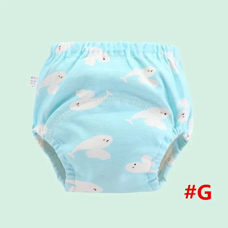 5PC Waterproof Reusable Cotton Baby Training Pants Infant Shorts Underwear Cloth Baby Diaper Nappies Panties Nappy Changing