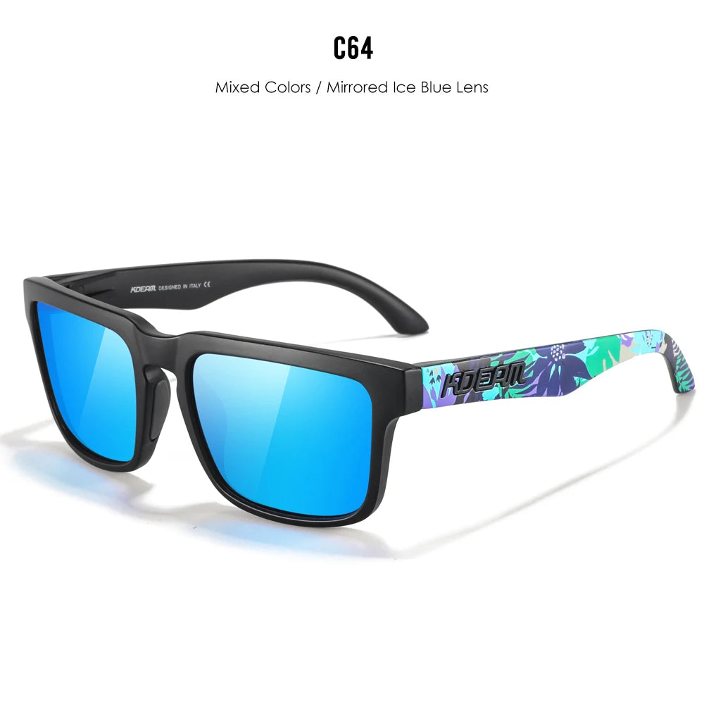 KDEAM Sleek Square Style Suits For Women And Men Fishing Sunglasses Polarized Vibrant Colors Three Dimensional Sunglass