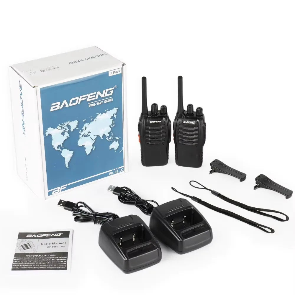 2pcs/lot  Wholesale Original Baofeng BF-88E 5km Long Range Walkie Talkie Two Way Radio Channel 16 self-driving travelling