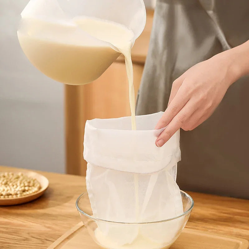 Food Grade Soy Milk Wine Nylon Filter Bag Net 100 Mesh Tea Beer Coffee Oil Reusable Filter Fabric Bags Kitchen Filter Fabric Bag