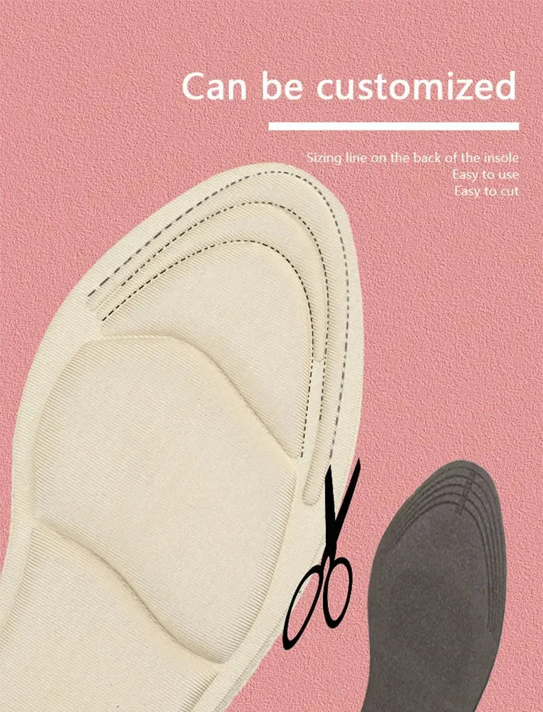 High Heel Shoe Insoles Breathable Anti-slip Foot Care Tool Inserts & Cushions Soft Damping Arch Support Shoes Insole for Woman