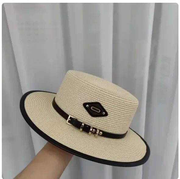new Summer Hats for Women Wide Brim Casual Beach Sun Hat Women Summer Straw Hat Sunscreen Block UV Protection Panama Bow Cap