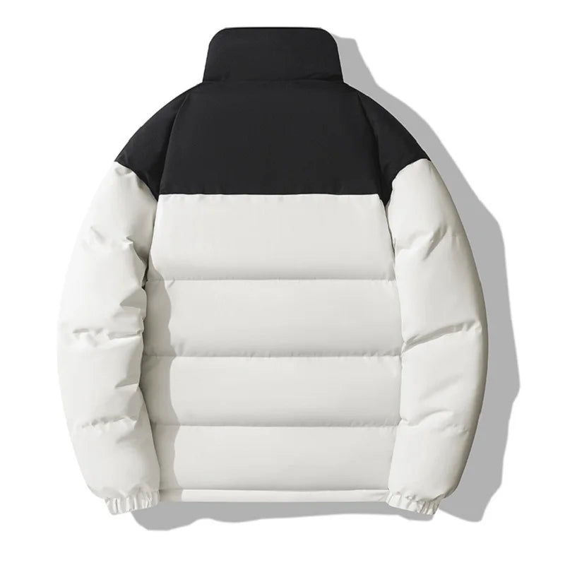 High End Clothing Men Padding Winter Brand Patchwork Designer Cotton Padded Oversized Jackets Male Windproof Coat Parka Overcoat