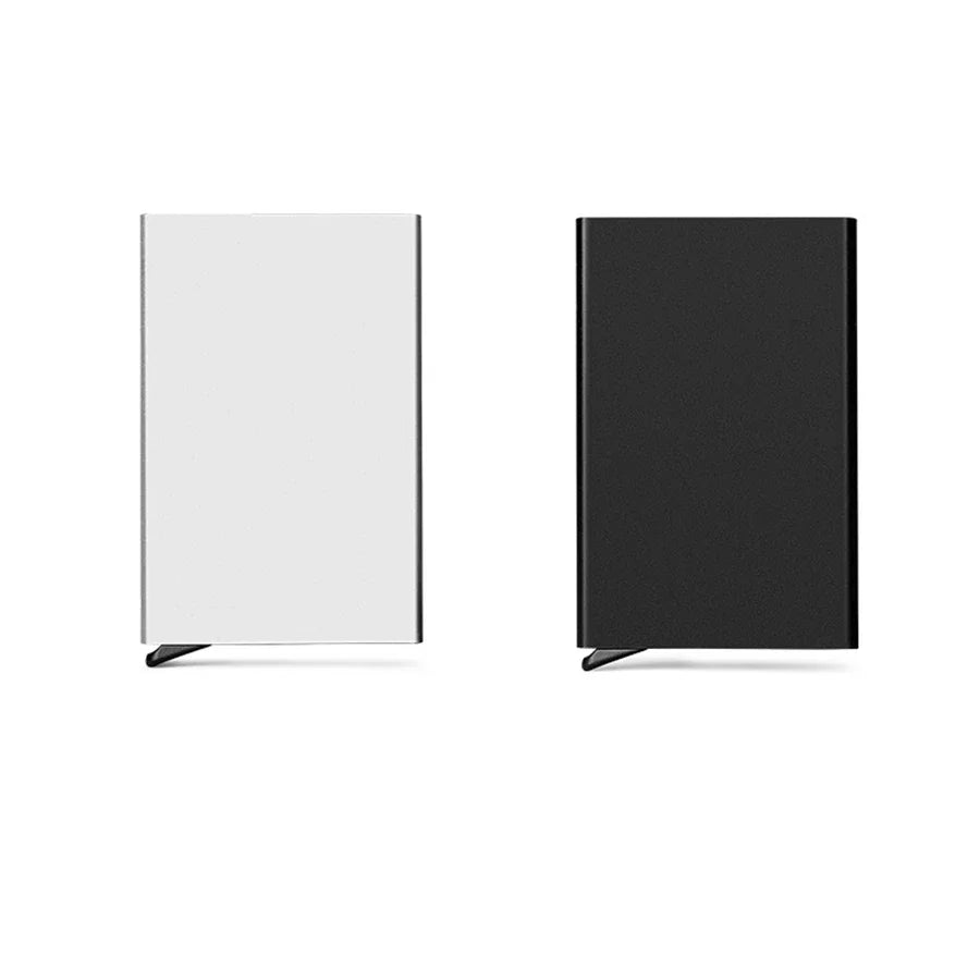 Rfid Smart Wallet Card Holder Metal Thin Slim Men Women Wallets Pop Up Minimalist Wallet Small Black Purse Vallet Walets for Men