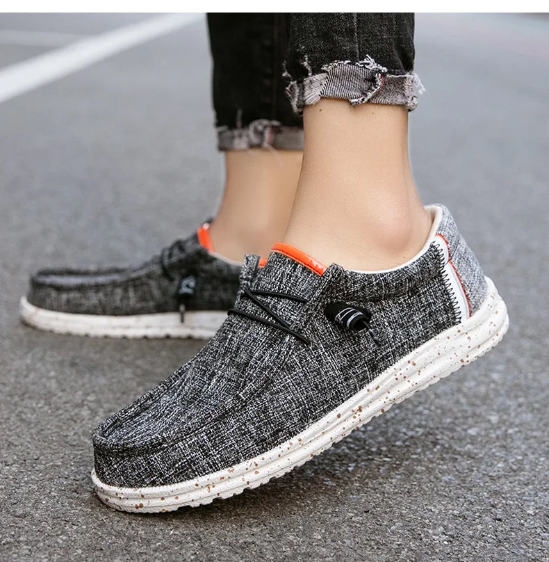 Summer Breathable Men Canvas Shoes Canvass Dude Shoes 2023 Casual Light Big Size 48 49 50 Dropshipping