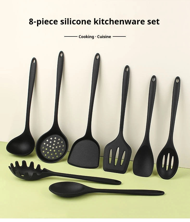 1/4/8pcs Non-Stick Pans Silicone Spatula Soup Ladle Slotted Spoon Cooking Tools for Kitchen Kitchen Utensil