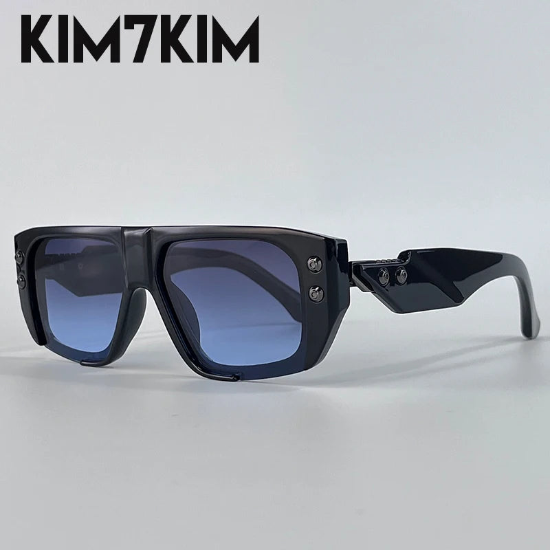 Steampunk Square Polarized Sunglasses Men Big 2025 Luxury Brand Punk UV400 Driving Sun Glasses Fashion Eyewear For Male Shades